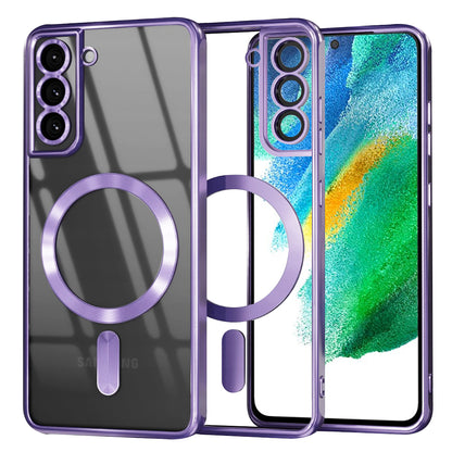MagSafe futrola za Samsung Galaxy S21 FE 5G G990, Techsuit, Luxury Crystal, Svetlo Ljubičasta