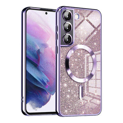 MagSafe futrola za Samsung Galaxy S22 5G S901, Techsuit, Luxury Glitter, Svetlo Ljubičasta