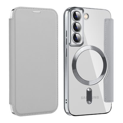MagSafe futrola za Samsung Galaxy S22 5G S901, Techsuit, SmartMag Book, Siva