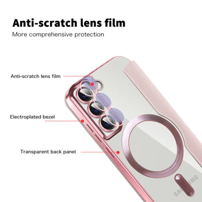 MagSafe futrola za Samsung Galaxy S22+ 5G S906, Techsuit, SmartMag Book, Roze