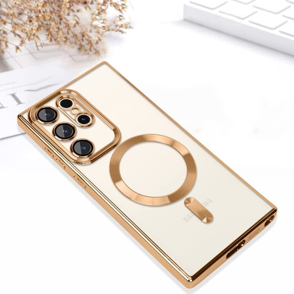 MagSafe futrola za Samsung Galaxy S22 Ultra 5G S908, Techsuit, Luxury Crystal, Tamno Plava