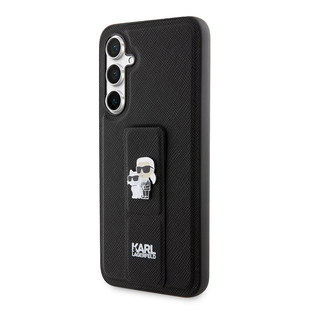 Futrola MagSafe za Samsung Galaxy S23 FE S711, Karl Lagerfeld, Saffiano Gripstand Karl & Choupette, Plava