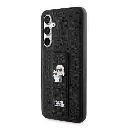 Futrola MagSafe za Samsung Galaxy S23 FE S711, Karl Lagerfeld, Saffiano Gripstand Karl & Choupette, Plava