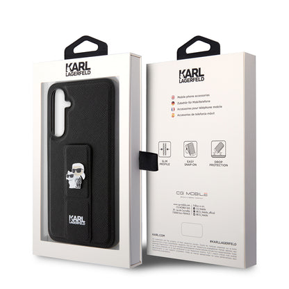 Futrola MagSafe za Samsung Galaxy S23 FE S711, Karl Lagerfeld, Saffiano Gripstand Karl & Choupette, Plava