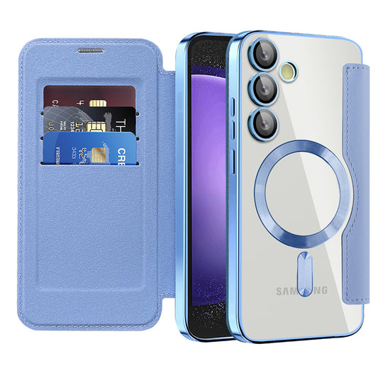 MagSafe futrola za Samsung Galaxy S23 FE S711, Techsuit, SmartMag Book, Plava
