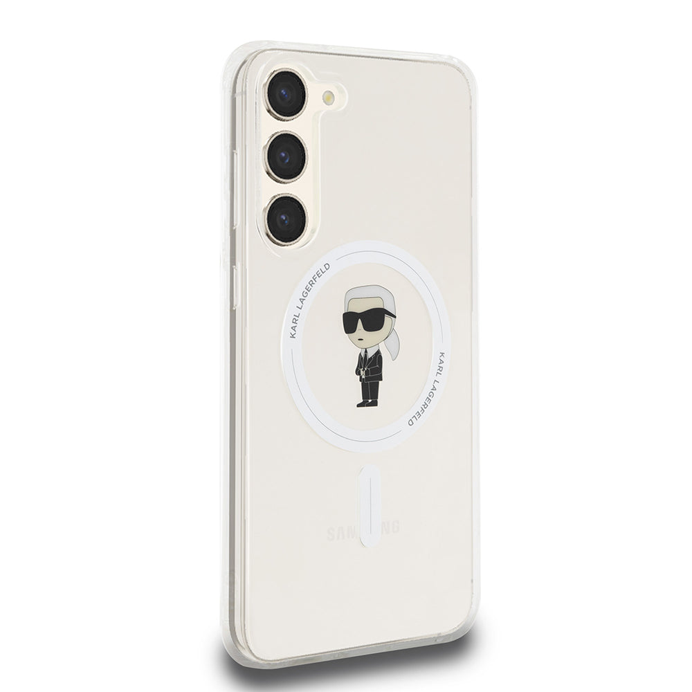 Futrola MagSafe za Samsung Galaxy S23+ S916, Karl Lagerfeld, IML Ikonik Karl, Providna