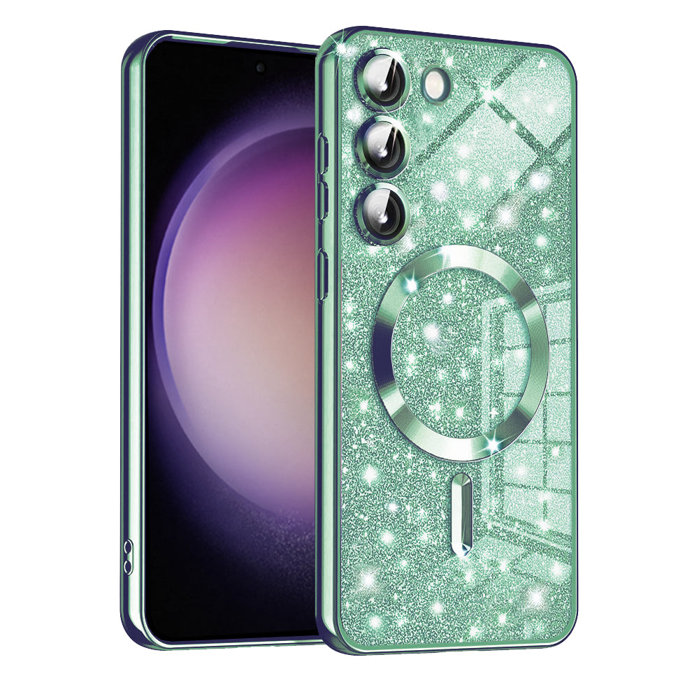 MagSafe futrola za Samsung Galaxy S23+ S916, Techsuit, Luxury Glitter, Svetlo Zelena