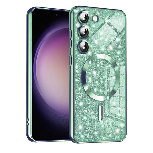MagSafe futrola za Samsung Galaxy S23+ S916, Techsuit, Luxury Glitter, Svetlo Zelena