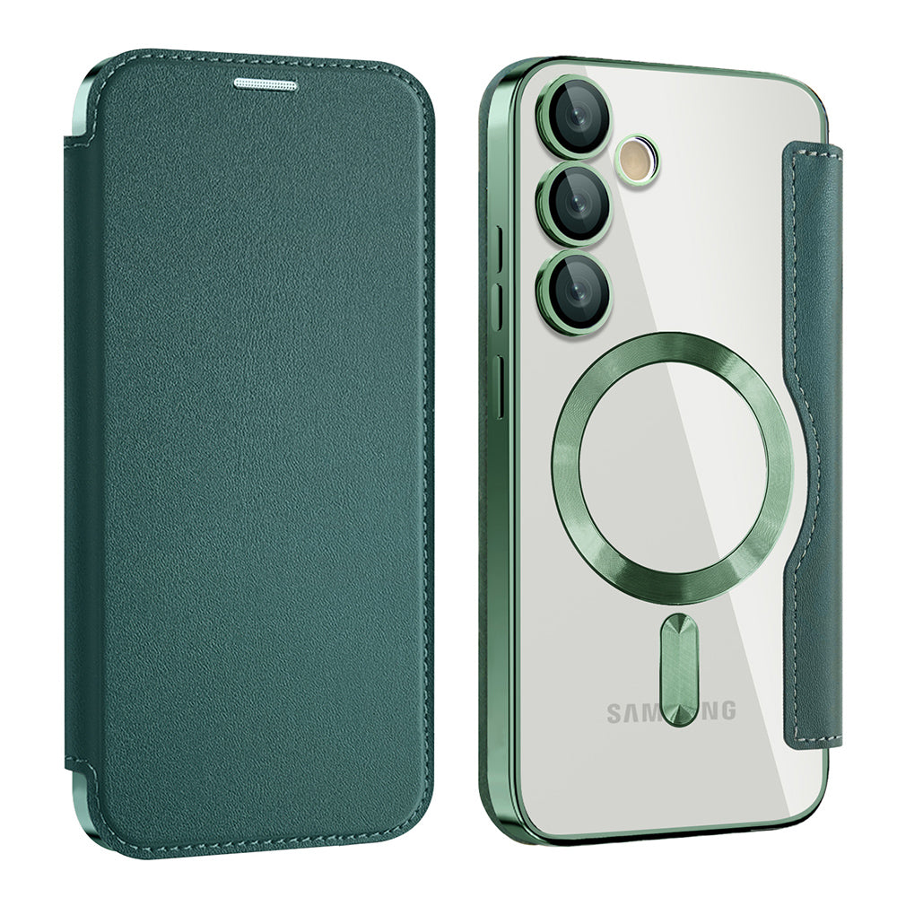 MagSafe futrola za Samsung Galaxy S23+ S916, Techsuit, SmartMag Book, Zelena