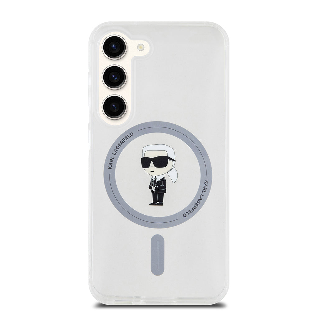 Futrola MagSafe za Samsung Galaxy S23 S911, Karl Lagerfeld, IML Ikonik Karl, Providna