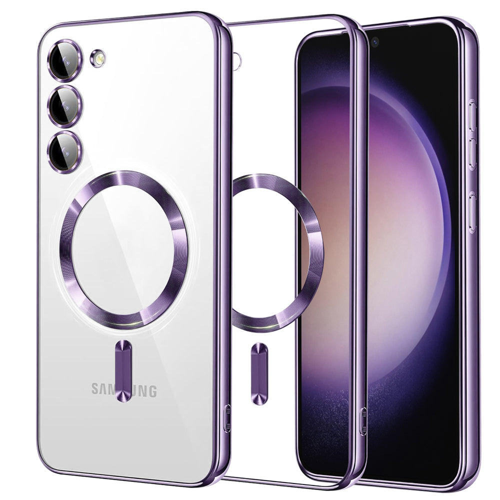 MagSafe futrola za Samsung Galaxy S23 S911, Techsuit, Luxury Crystal, Svetlo Ljubičasta