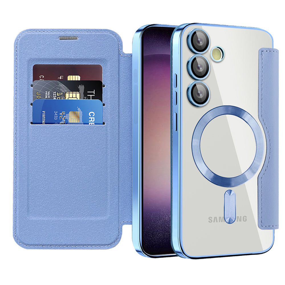 MagSafe futrola za Samsung Galaxy S23 S911, Techsuit, SmartMag Book, Plava