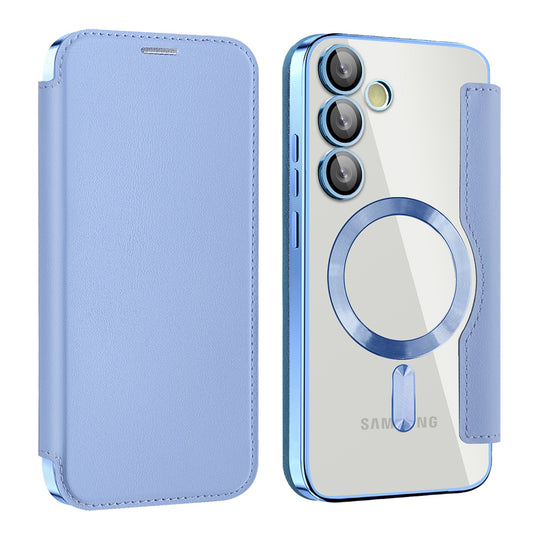 MagSafe futrola za Samsung Galaxy S23 S911, Techsuit, SmartMag Book, Plava