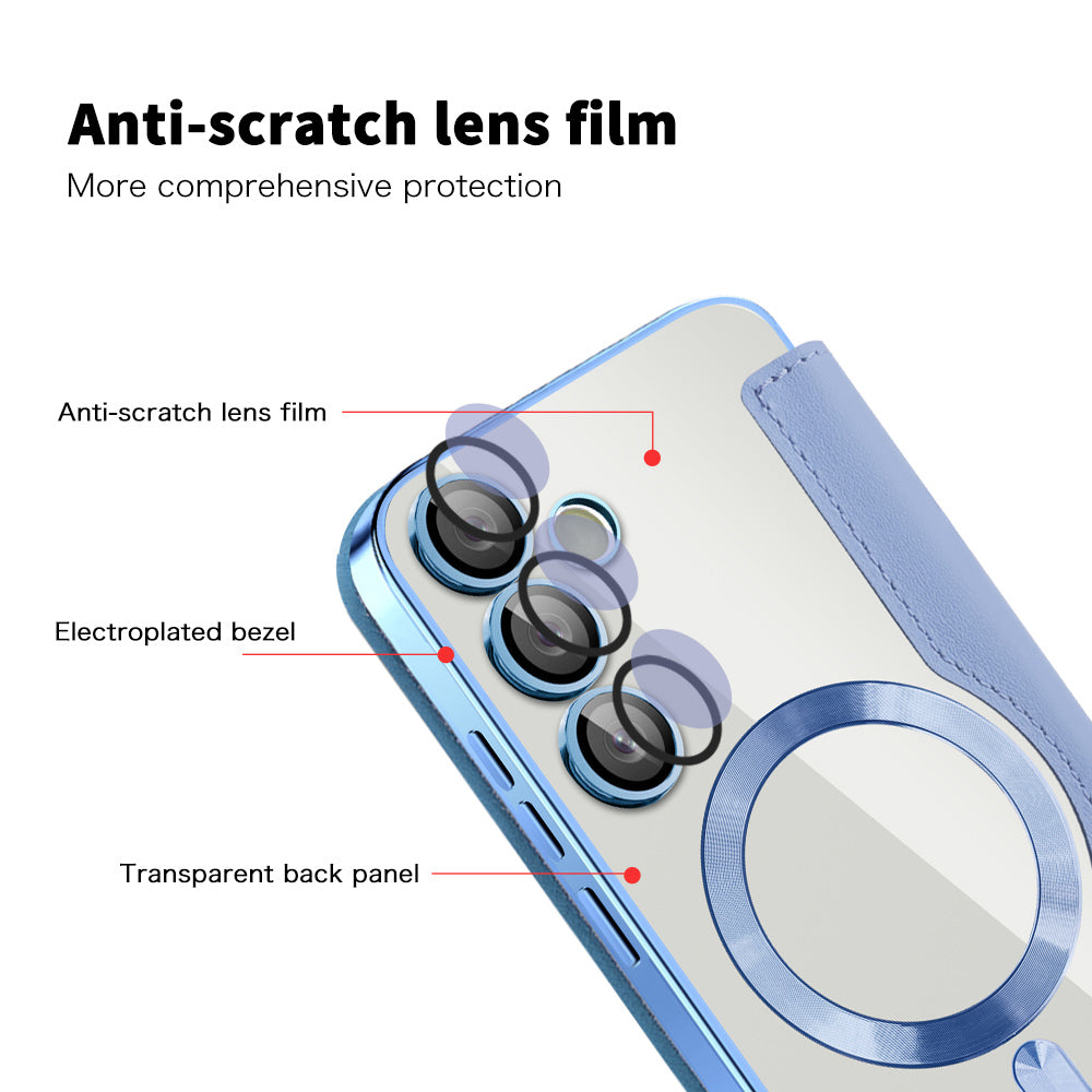 MagSafe futrola za Samsung Galaxy S23 S911, Techsuit, SmartMag Book, Plava