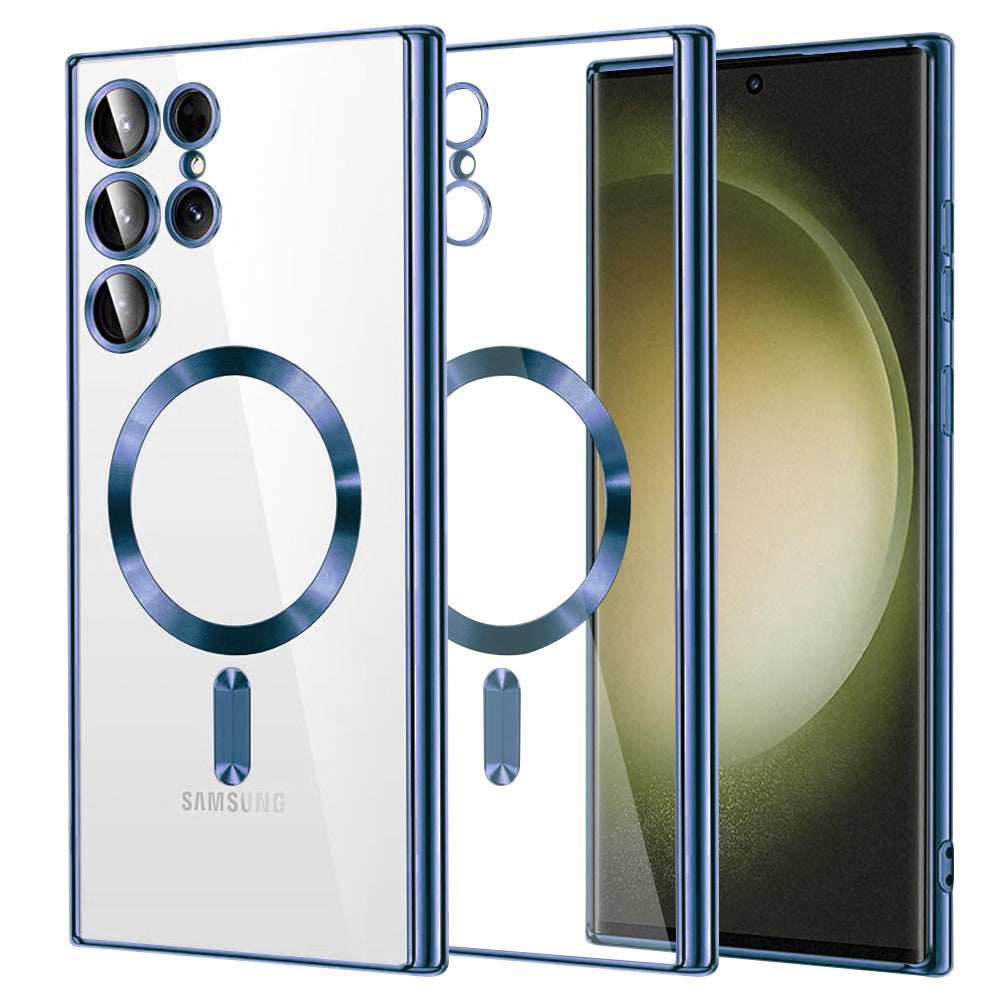 MagSafe futrola za Samsung Galaxy S23 Ultra S918, Techsuit, Luxury Crystal, Tamno Plava