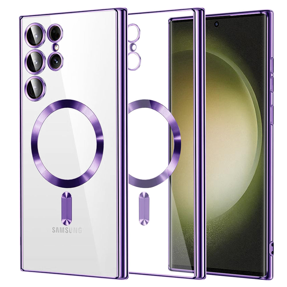 MagSafe futrola za Samsung Galaxy S23 Ultra S918, Techsuit, Luxury Crystal, Svetlo Ljubičasta