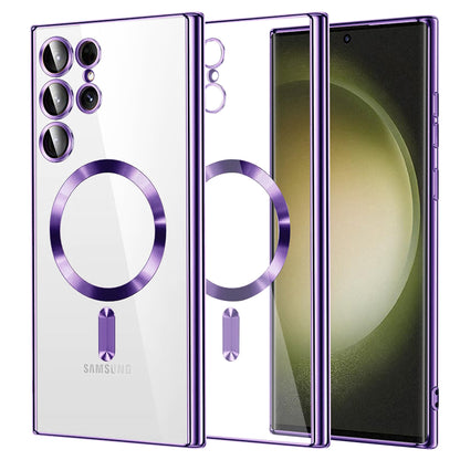 MagSafe futrola za Samsung Galaxy S23 Ultra S918, Techsuit, Luxury Crystal, Svetlo Ljubičasta