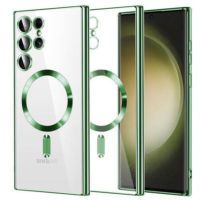 MagSafe futrola za Samsung Galaxy S23 Ultra S918, Techsuit, Luxury Crystal, Svetlo Zelena