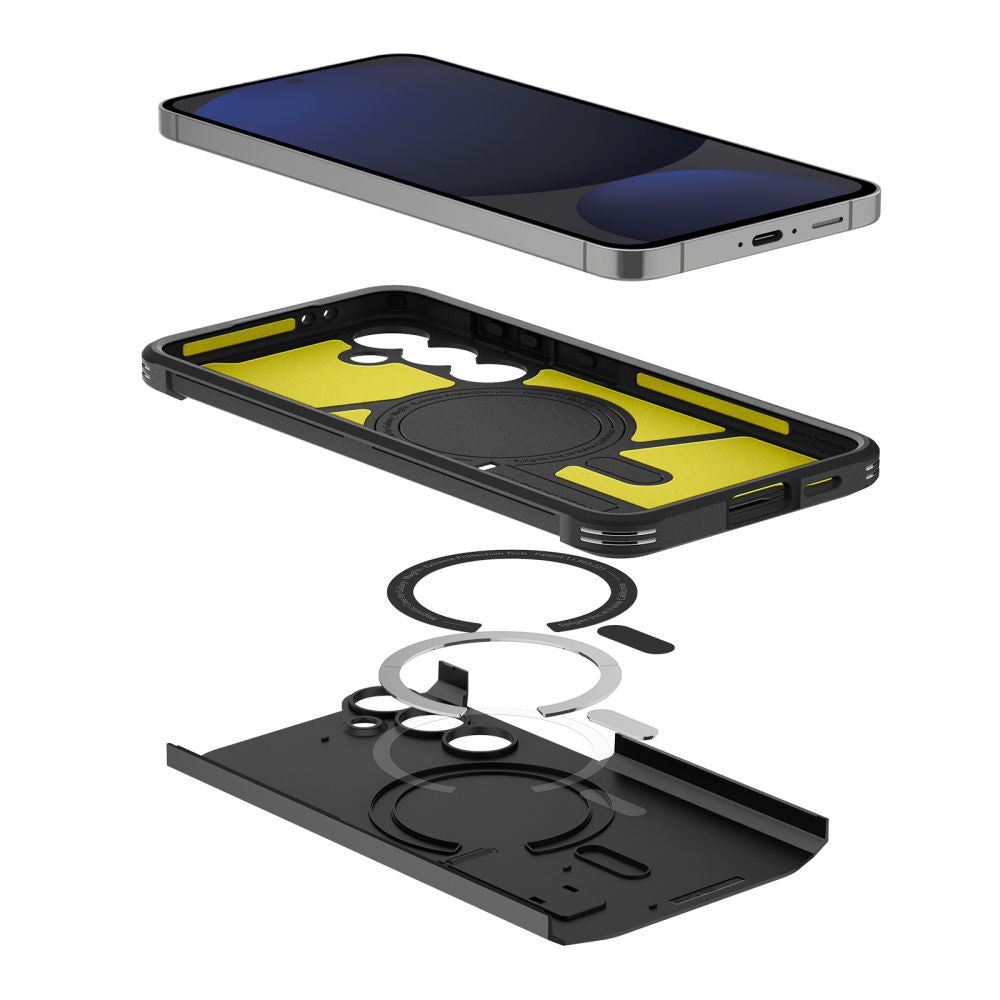 Futrola MagSafe za Samsung Galaxy S24 FE S721, Spigen, Tough Armor, Crna ACS08625