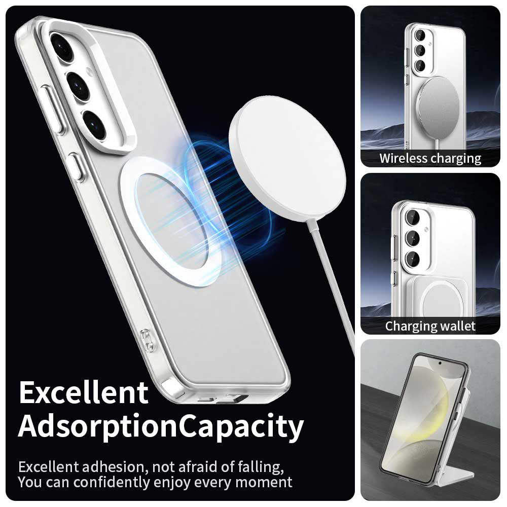 MagSafe futrola za Samsung Galaxy S24 FE S721, Techsuit, CandyCase, Bela