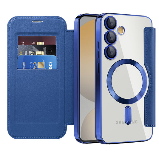 MagSafe futrola za Samsung Galaxy S24 FE S721, Techsuit, SmartMag Book, Plava