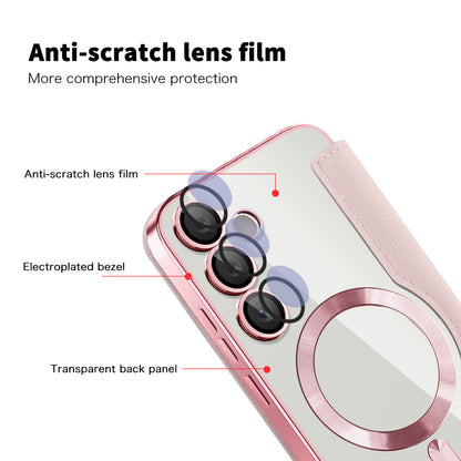MagSafe futrola za Samsung Galaxy S24 FE S721, Techsuit, SmartMag Book, Roze
