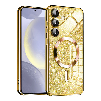 MagSafe futrola za Samsung Galaxy S24+ S926, Techsuit, Luxury Glitter, Zlatna