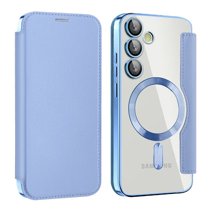 MagSafe futrola za Samsung Galaxy S24+ S926, Techsuit, SmartMag Book, Plava