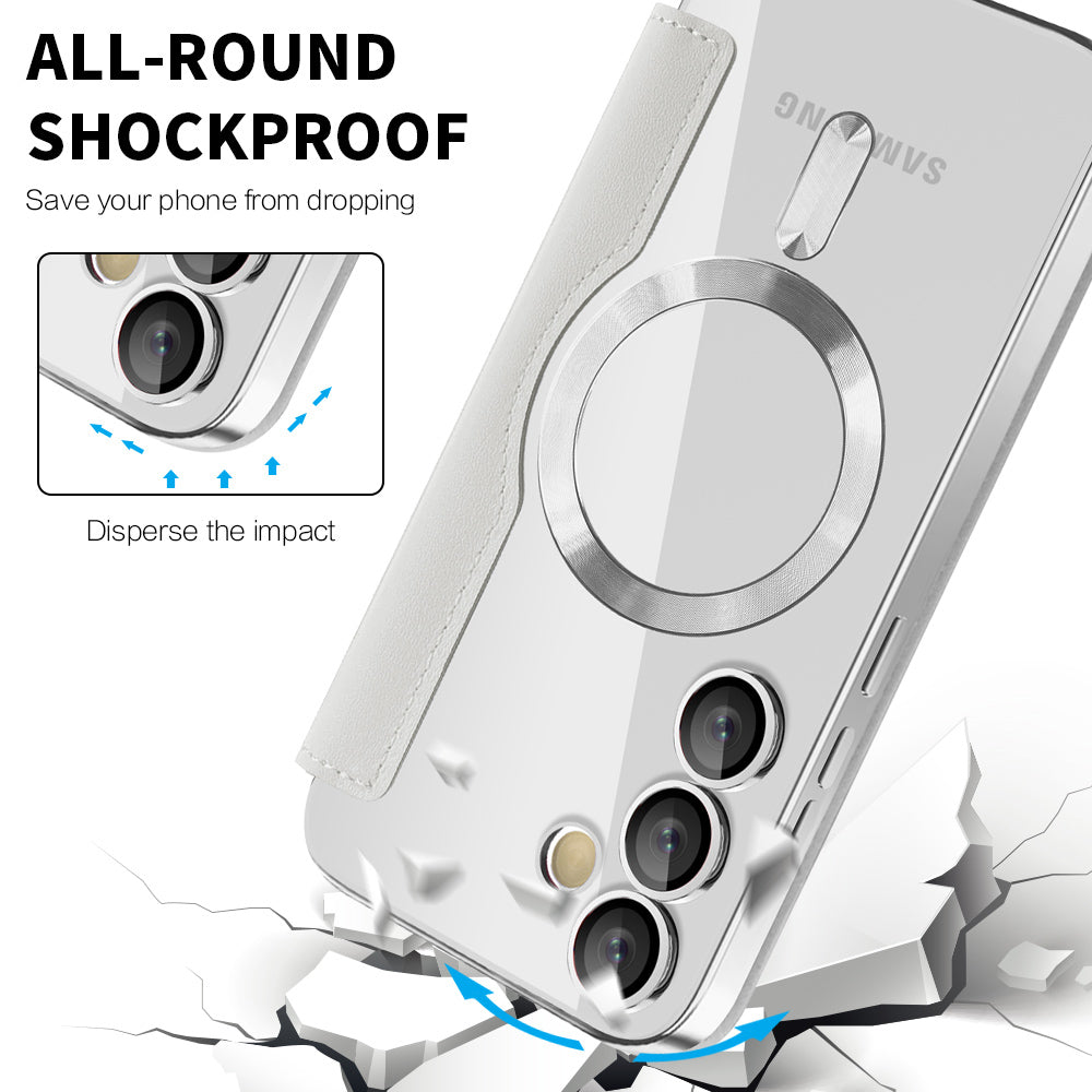 MagSafe futrola za Samsung Galaxy S24+ S926, Techsuit, SmartMag Book, Siva