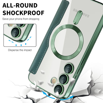 MagSafe futrola za Samsung Galaxy S24+ S926, Techsuit, SmartMag Book, Zelena