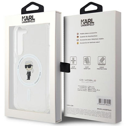 Futrola MagSafe za Samsung Galaxy S24 S921, Karl Lagerfeld, IML Ikonik Karl, Providna