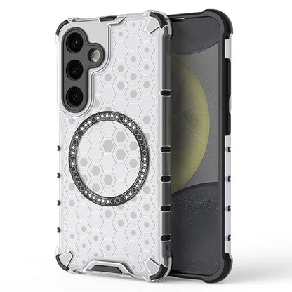 MagSafe futrola za Samsung Galaxy S24 S921, Techsuit, HoneyComb Shield, Bela