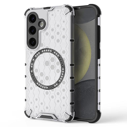 MagSafe futrola za Samsung Galaxy S24 S921, Techsuit, HoneyComb Shield, Bela