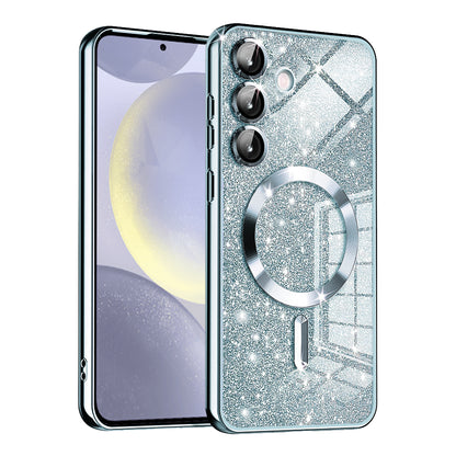 MagSafe futrola za Samsung Galaxy S24 S921, Techsuit, Luxury Glitter, Plava