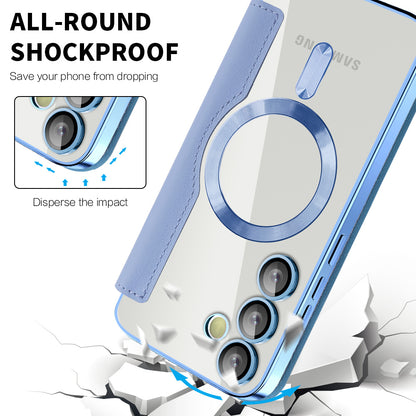 MagSafe futrola za Samsung Galaxy S24 S921, Techsuit, SmartMag Book, Plava
