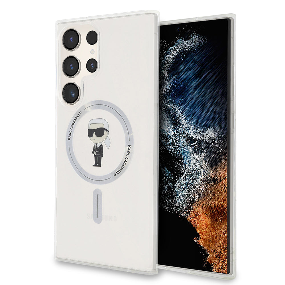 Futrola MagSafe za Samsung Galaxy S24 Ultra S928, Karl Lagerfeld, IML Ikonik Karl, Providna