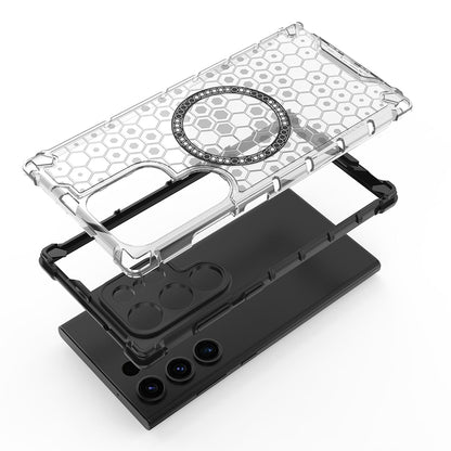 MagSafe futrola za Samsung Galaxy S24 Ultra S928, Techsuit, HoneyComb Shield, Bela