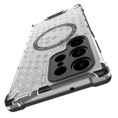 MagSafe futrola za Samsung Galaxy S24 Ultra S928, Techsuit, HoneyComb Shield, Bela