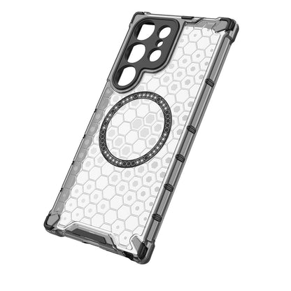 MagSafe futrola za Samsung Galaxy S24 Ultra S928, Techsuit, HoneyComb Shield, Bela