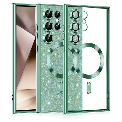 MagSafe futrola za Samsung Galaxy S24 Ultra S928, Techsuit, Luxury Glitter, Svetlo Zelena