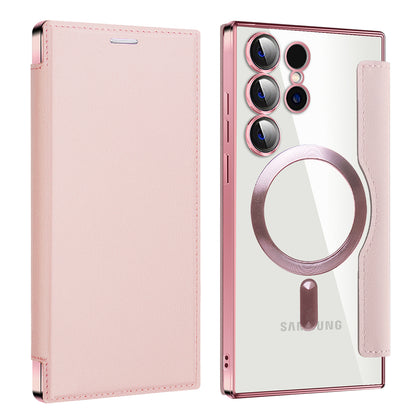 MagSafe futrola za Samsung Galaxy S24 Ultra S928, Techsuit, SmartMag Book, Roze