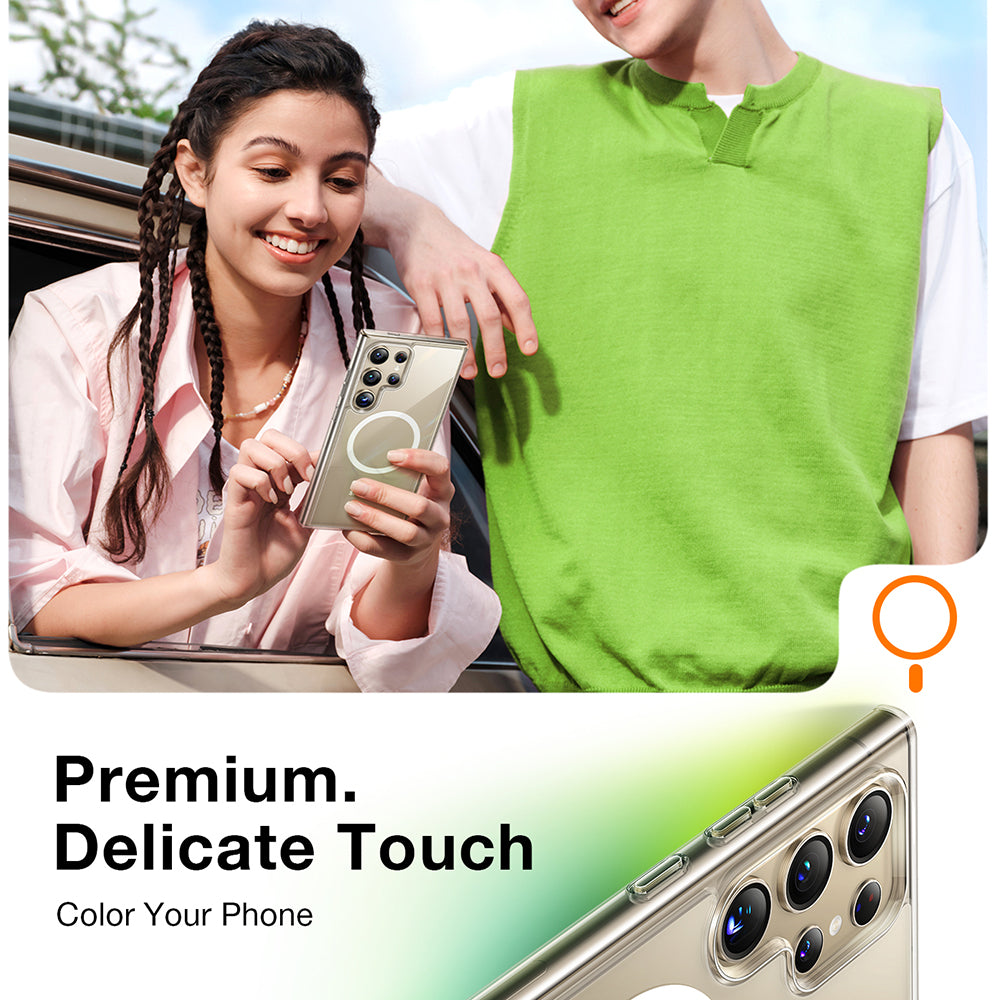 Futrola MagSafe za Samsung Galaxy S24 Ultra S928, Torras, Diamond, Transparentna