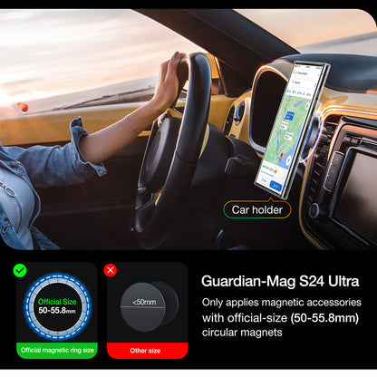 Futrola MagSafe za Samsung Galaxy S24 Ultra S928, Torras, Diamond, Transparentna