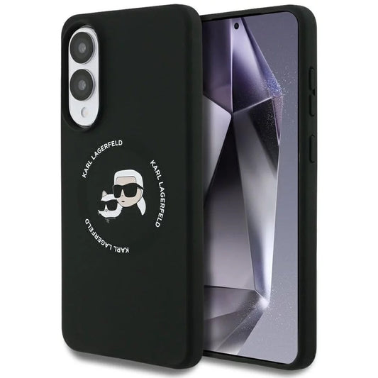 Futrola MagSafe za Samsung Galaxy S25 Edge S937, Karl Lagerfeld, Silicone Double Heads, Crna