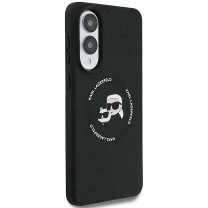Futrola MagSafe za Samsung Galaxy S25 Edge S937, Karl Lagerfeld, Silicone Double Heads, Crna