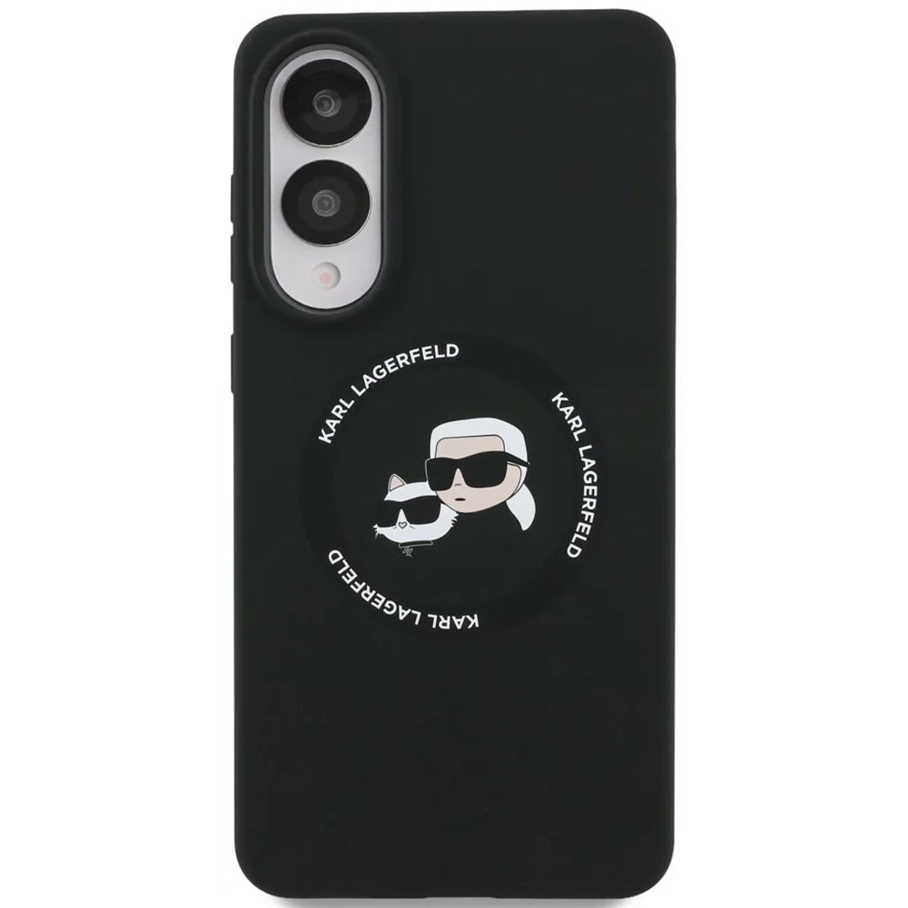 Futrola MagSafe za Samsung Galaxy S25 Edge S937, Karl Lagerfeld, Silicone Double Heads, Crna