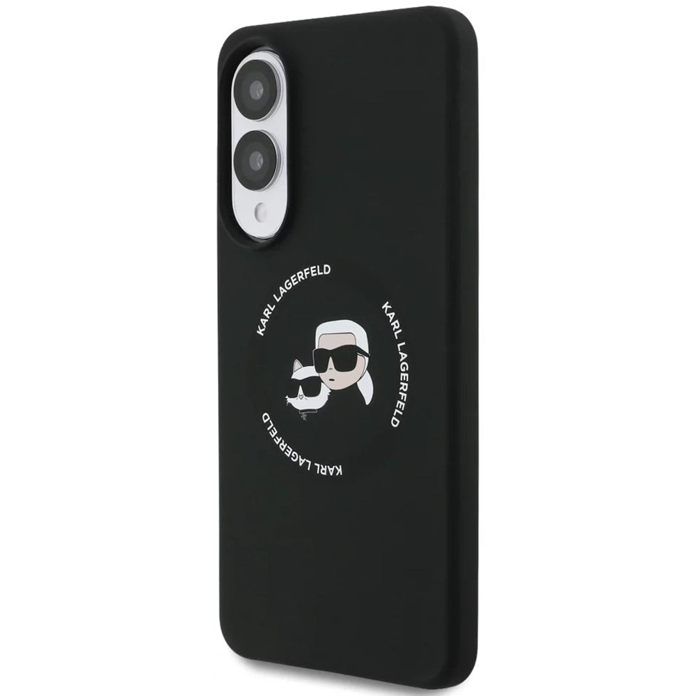 Futrola MagSafe za Samsung Galaxy S25 Edge S937, Karl Lagerfeld, Silicone Double Heads, Crna