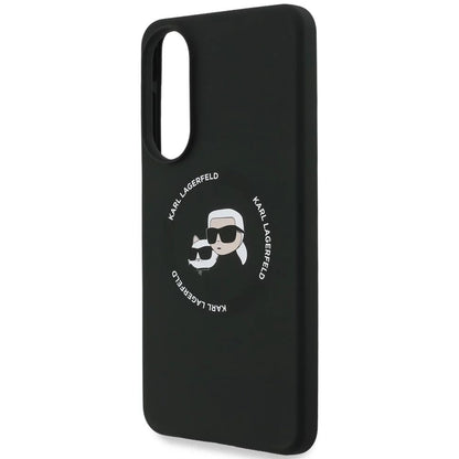Futrola MagSafe za Samsung Galaxy S25 Edge S937, Karl Lagerfeld, Silicone Double Heads, Crna