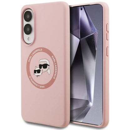 Futrola MagSafe za Samsung Galaxy S25 Edge S937, Karl Lagerfeld, Silicone Double Heads, Roze
