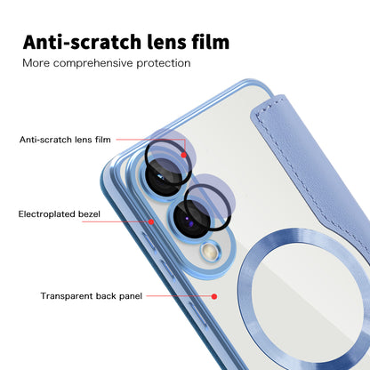 MagSafe futrola za Samsung Galaxy S25 Edge S937, Techsuit, SmartMag Book, Plava